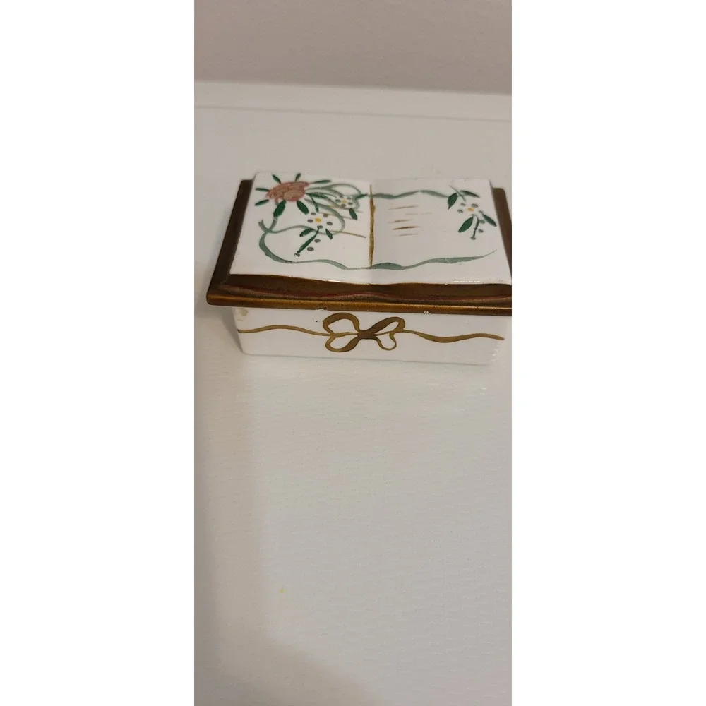 Vintage Elfinware Hand Painted Porcelain Trinket Box